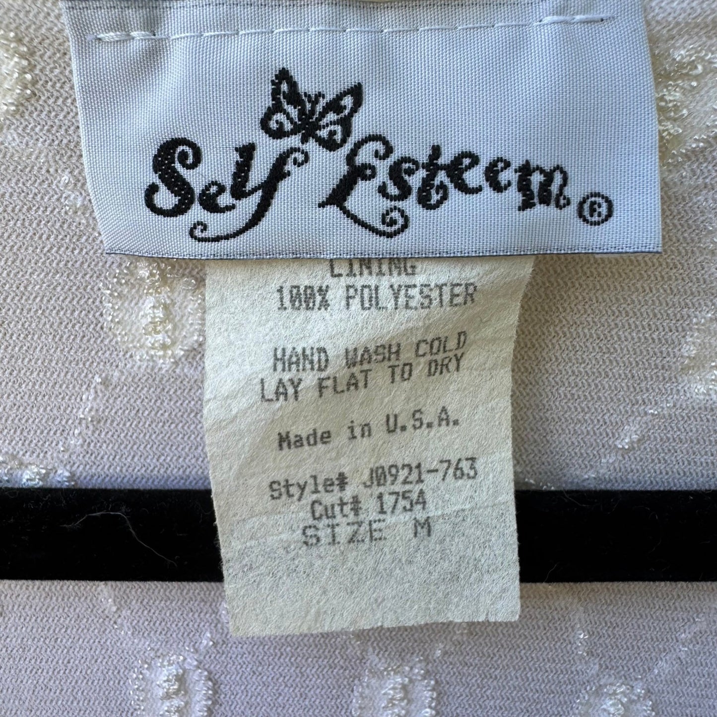 Self Esteem Vintage Y2K Coquette Mesh Embroidered Lettuce Edge Babydoll Top M