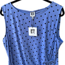 Switch Anne Klein Minimalist Career Polka Dot Sleeveless Side Knot Draped Blouse XL NEW 3 image