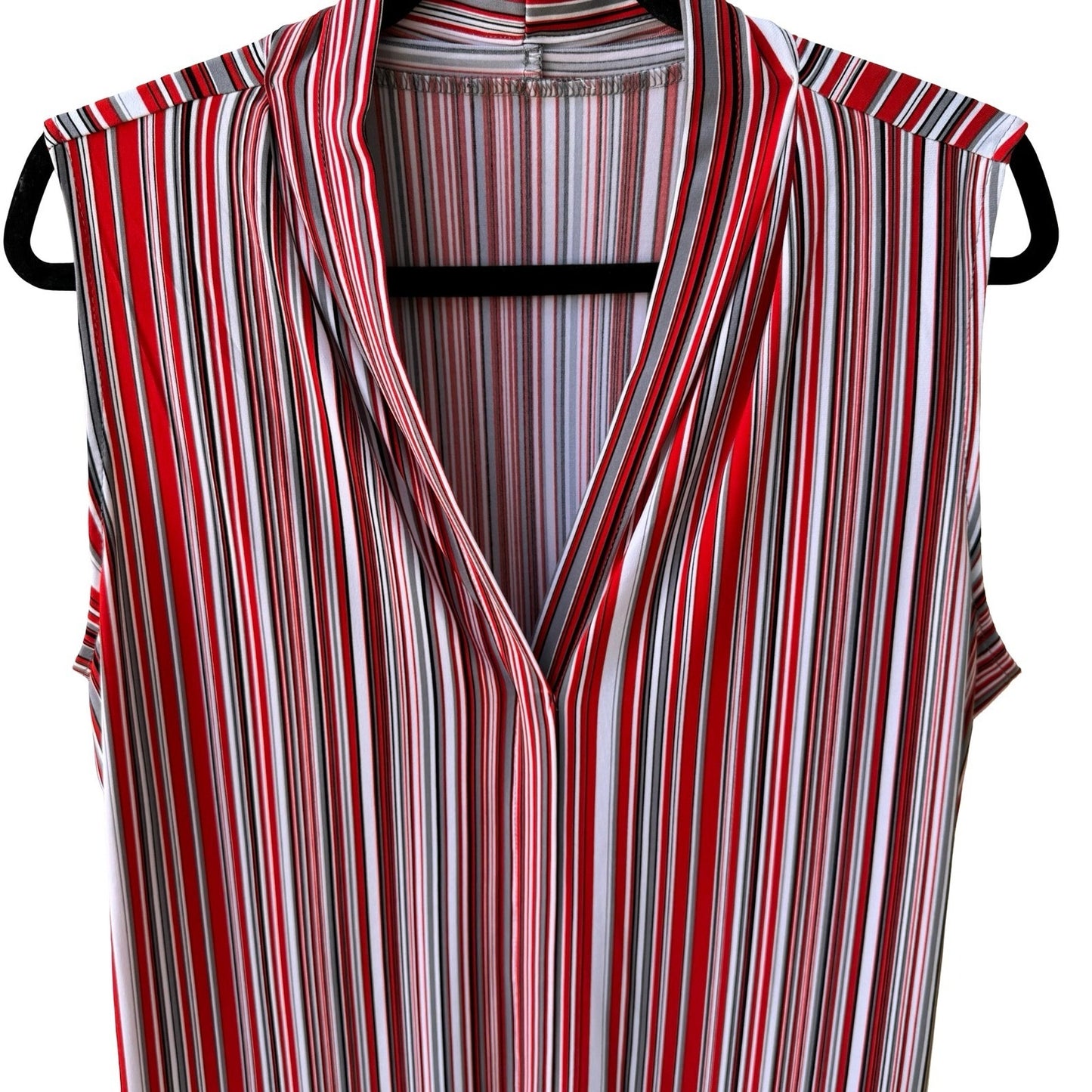Calvin Klein Minimalist Preppy Nautical Layering Striped Sleeveless Blouse L