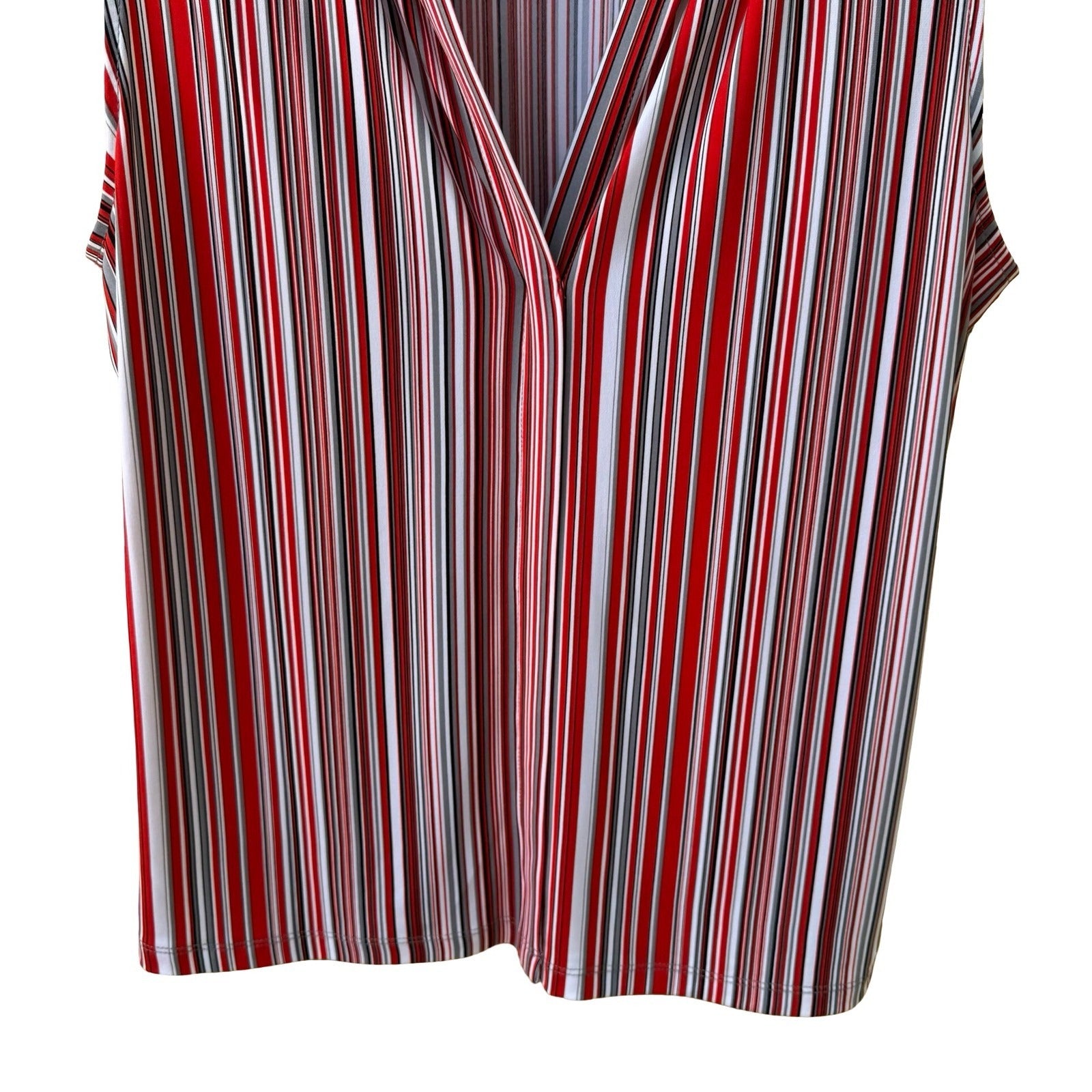 Calvin Klein Minimalist Preppy Nautical Layering Striped Sleeveless Blouse L