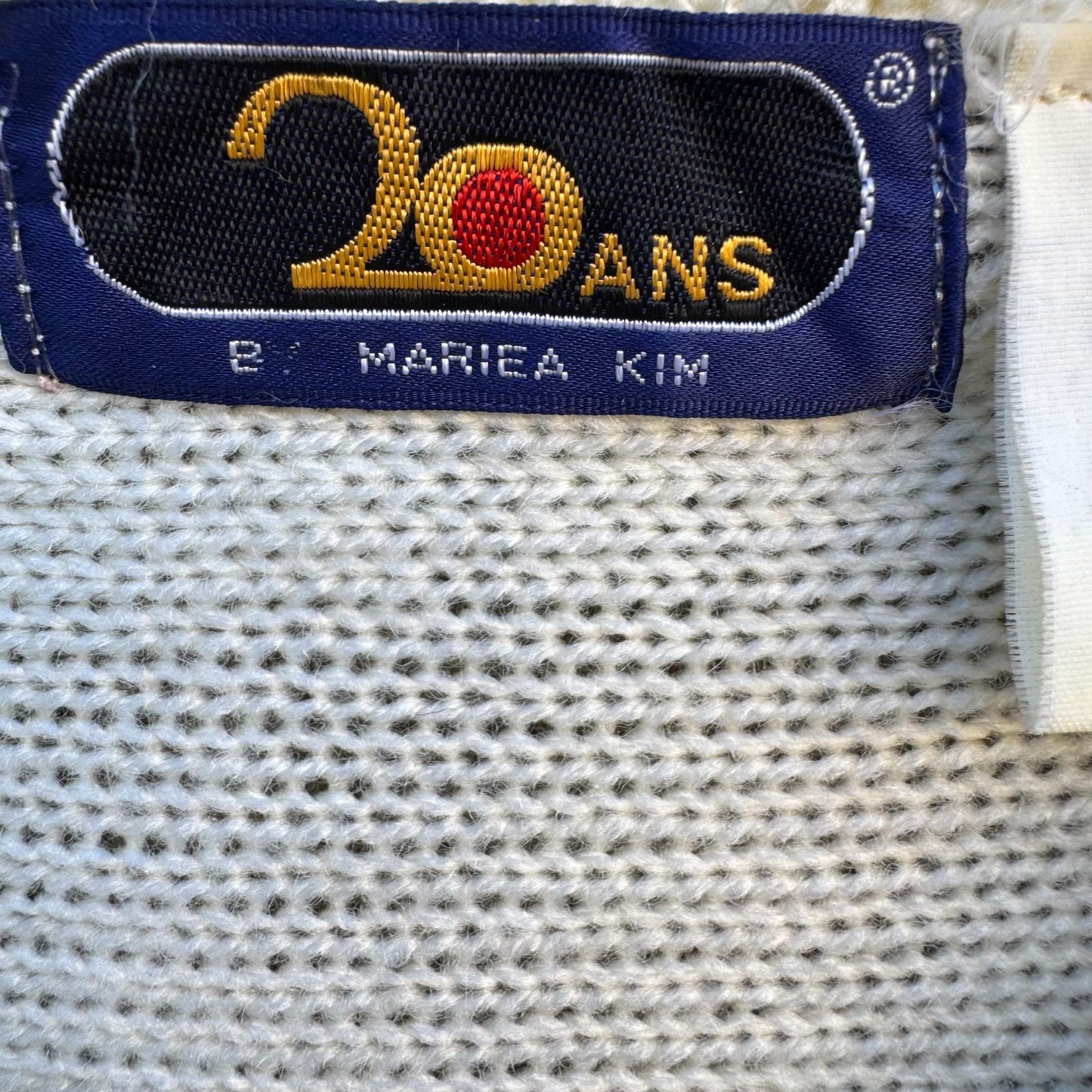 20 Ans By Mariea Kim Vintage Womens V-Neck Knit Chevron Sweater Dolman Sleeve M