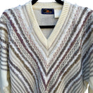 Switch 20 Ans By Mariea Kim Vintage Womens V-Neck Knit Chevron Sweater Dolman Sleeve M 3 image