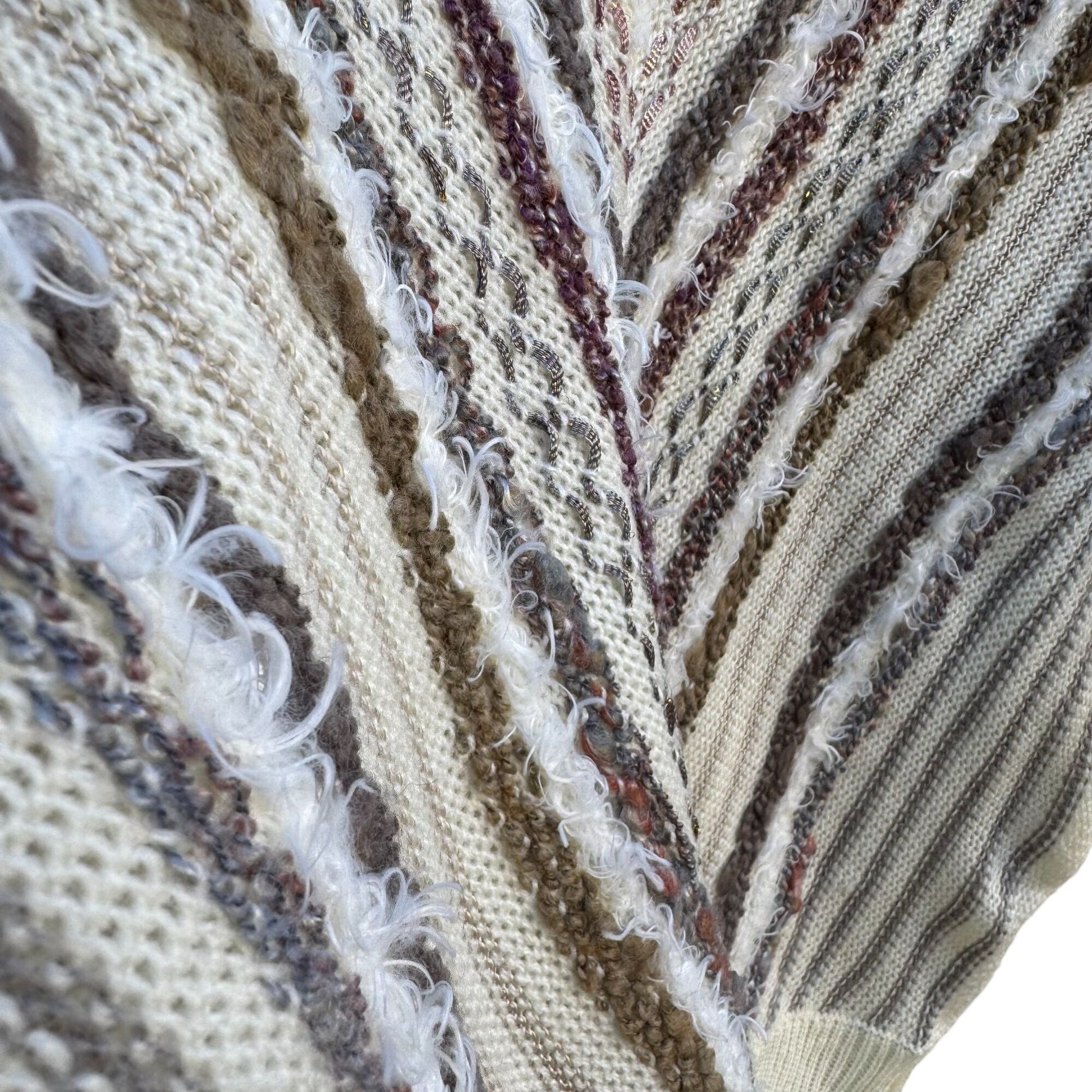 20 Ans By Mariea Kim Vintage Womens V-Neck Knit Chevron Sweater Dolman Sleeve M