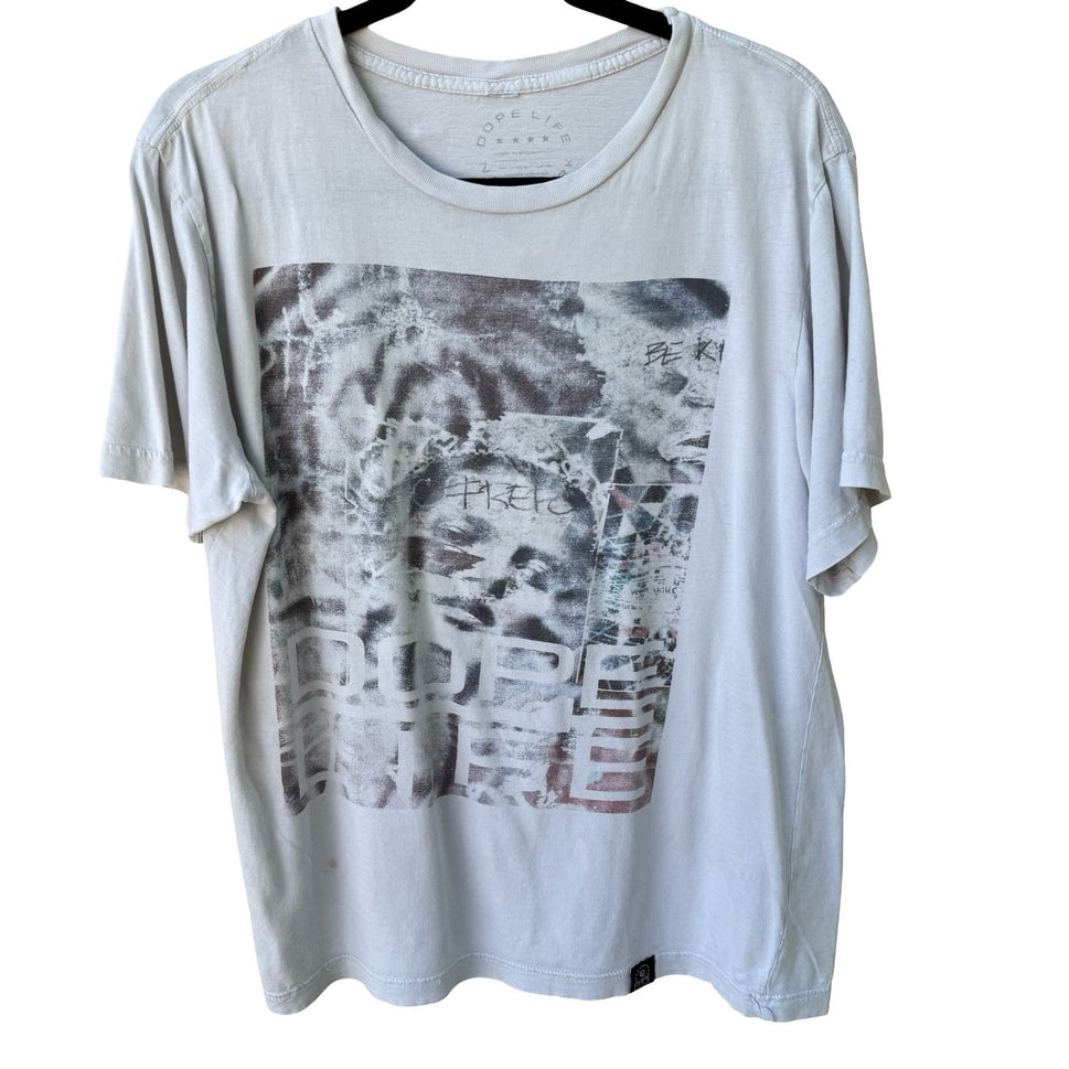 Dope Life New York Graphic Shirt Streetwear Brooklyn Made Tee Urban Gray Mens L