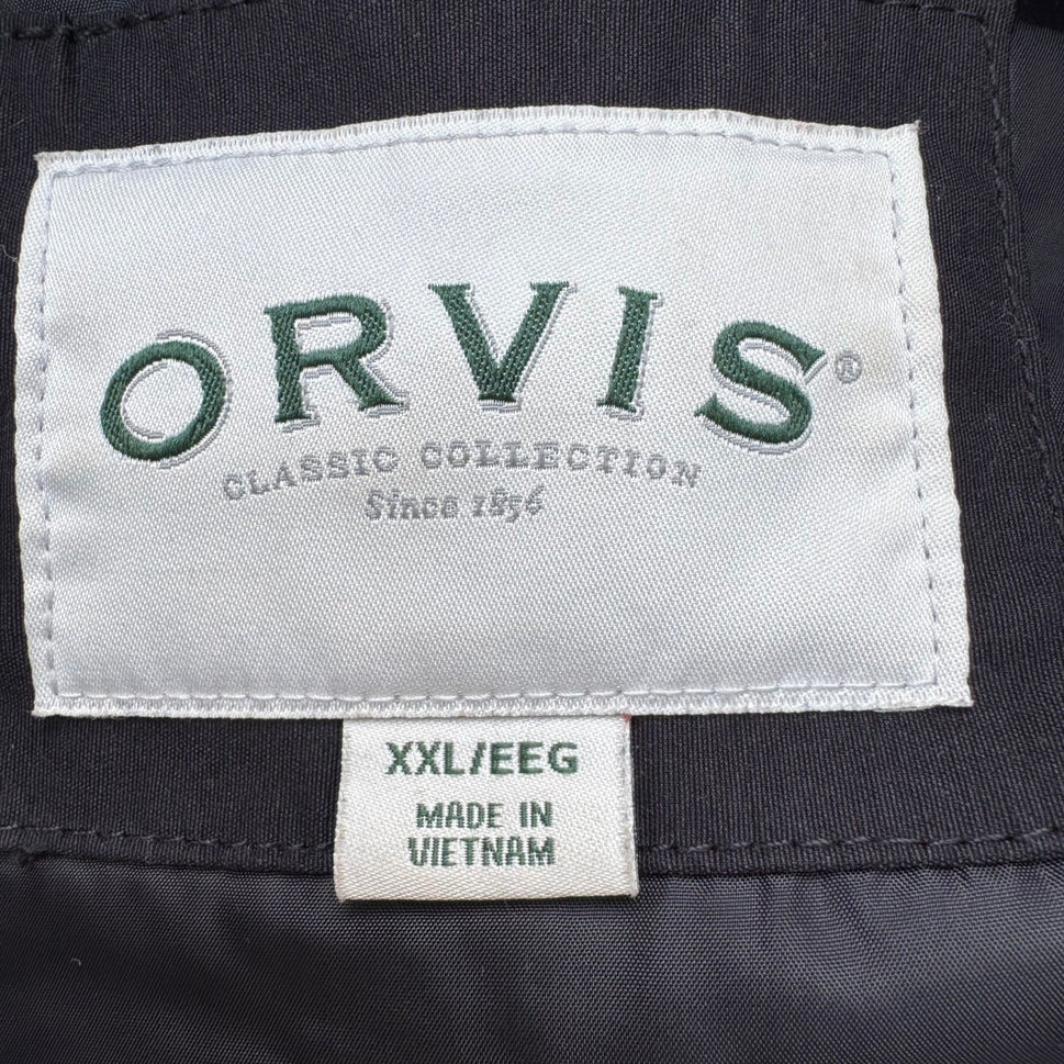 Orvis Quilted Zip Puffer Gorpcore Outdoor Utility Hiking Vest Black Mens XXL