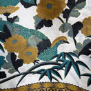 Switch Vintage Floral &amp; Bird Patterned Bamboo Square Handstitched Scarf Wrap Shawl OS 2 image