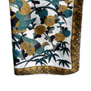 Switch Vintage Floral &amp; Bird Patterned Bamboo Square Handstitched Scarf Wrap Shawl OS 3 image