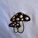 Switch Organic Generation Boho Hippie Mushroom Embroidered Crop Shirt Womens S Granola 3 image