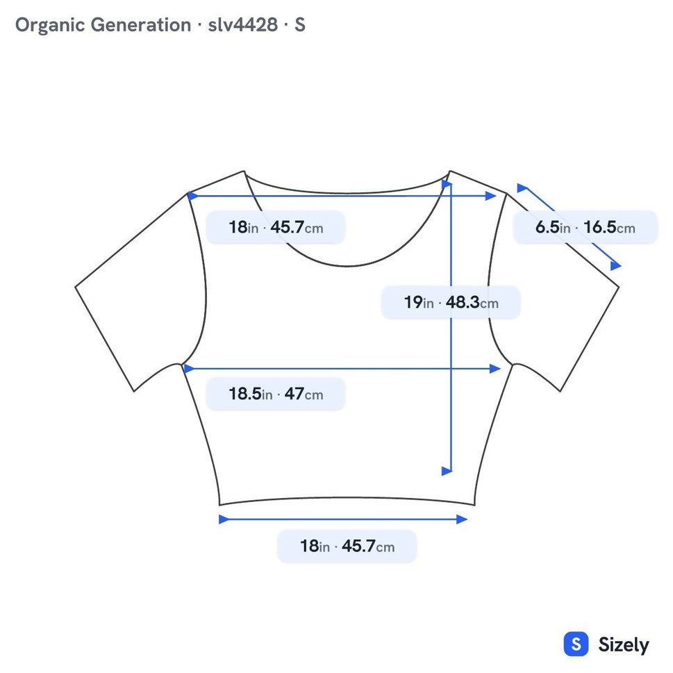 Organic Generation Boho Hippie Mushroom Embroidered Crop Shirt Womens S Granola