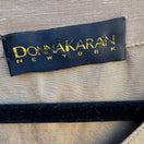 Switch Donna Karan New York Vintage Linen Silk Blend Beige Long-Sleeve Tunic Blouse Shirt 2 image