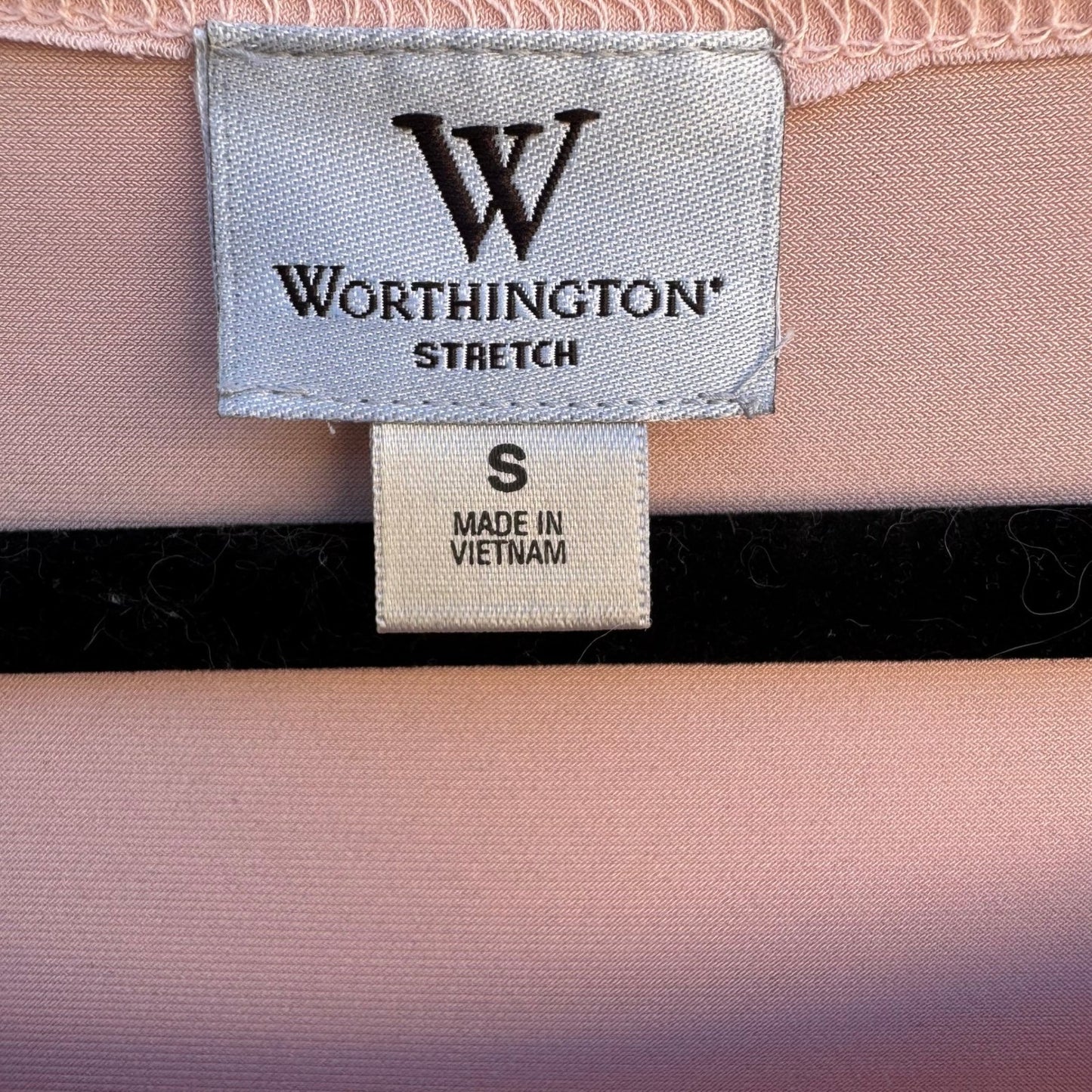 Worthington Pastel Pink Lace Shoulder Scoop Neck Short Sleeve Top Small Coquette