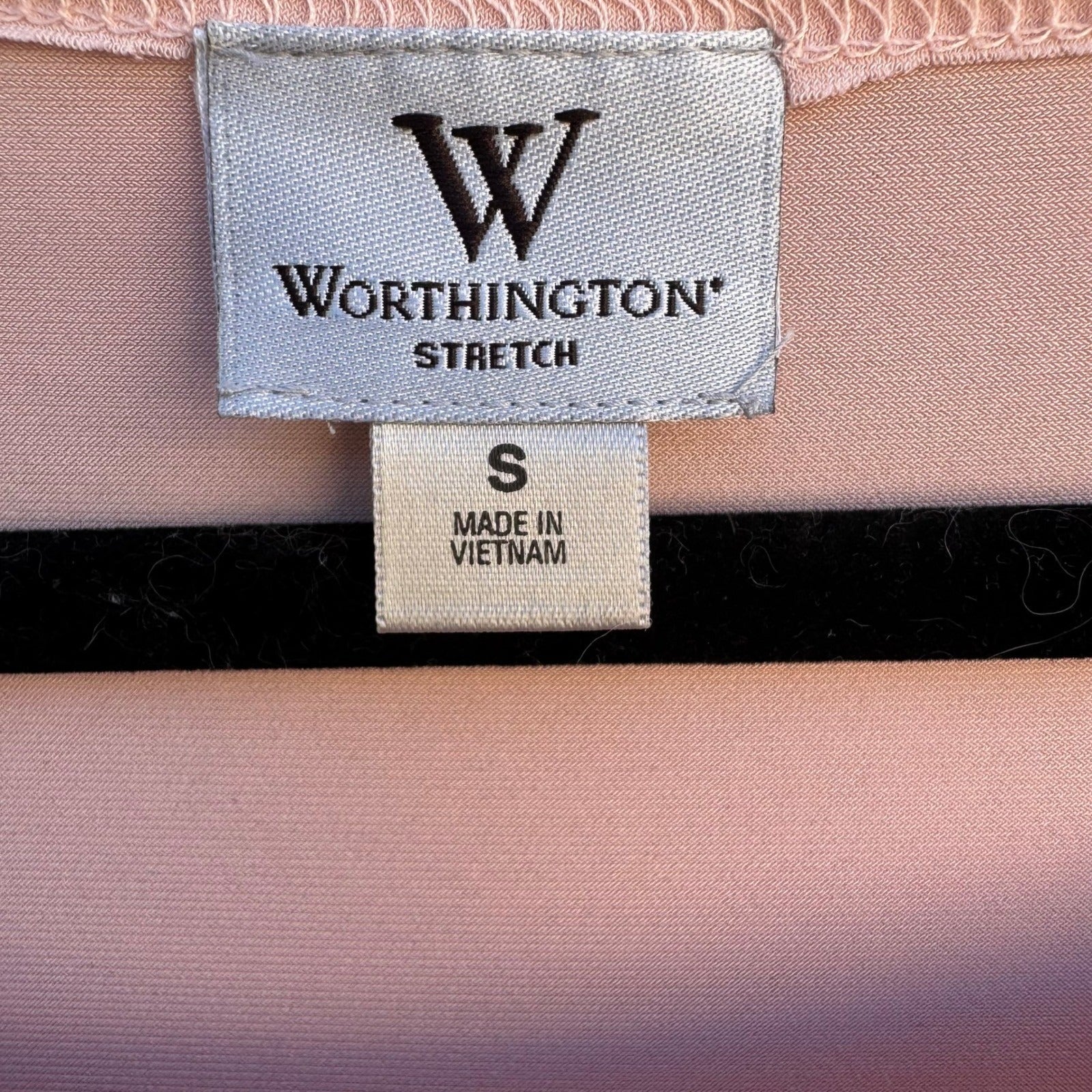 Worthington Pastel Pink Lace Shoulder Scoop Neck Short Sleeve Top Small Coquette
