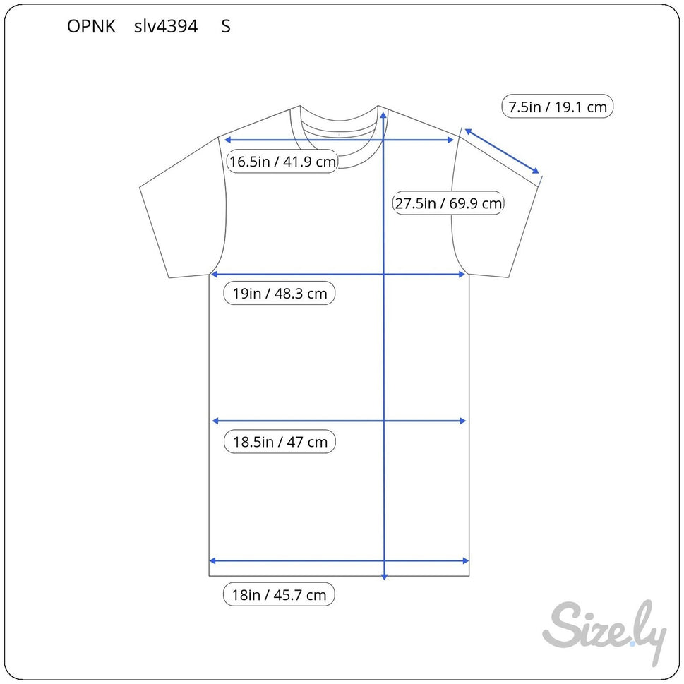OPNK Mens S Black Pima Peruvian Cotton Graphic Print Tee Shirt Urban Streetwear