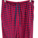 Switch Nautica Sleepwear Mens Red Black Plaid Flannel Elastic Waist Pajama Pants - M 2 image