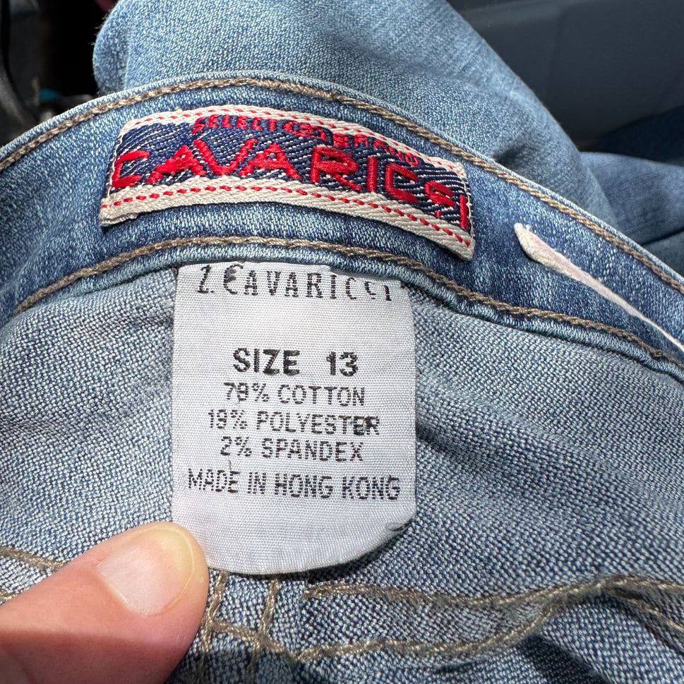 Z. Cavaricci Vintage Dumpster Girl Low Rise Blue Womens Bootcut Denim Jeans 13