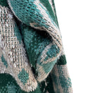 Switch Dana Scott Vintage Fall Collection Rolled Neck Patchwork Knit Sweater Green M 3 image