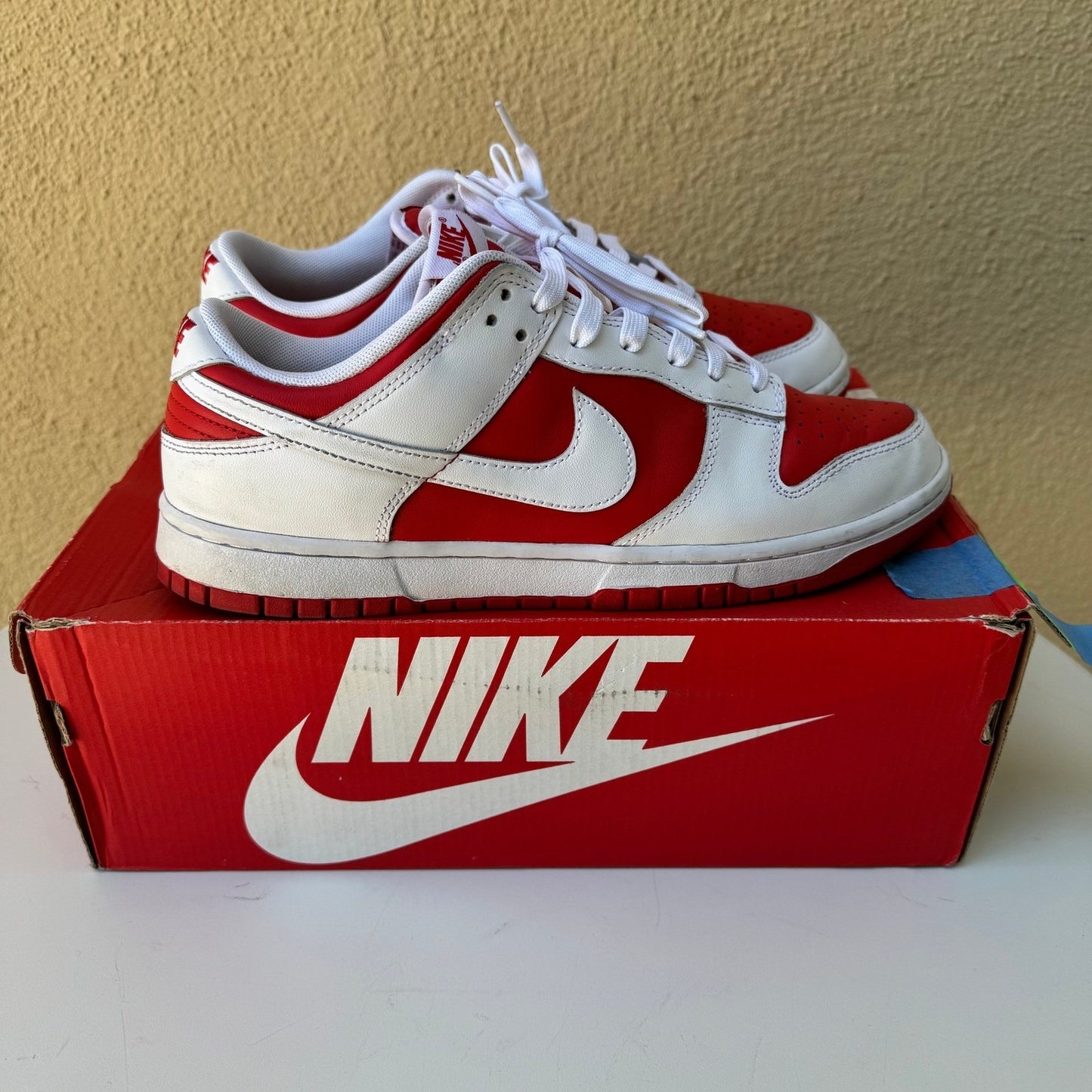 Nike Dunk Low Retro University Red White DD1391-600 Mens 10 BTTY St Johns Red