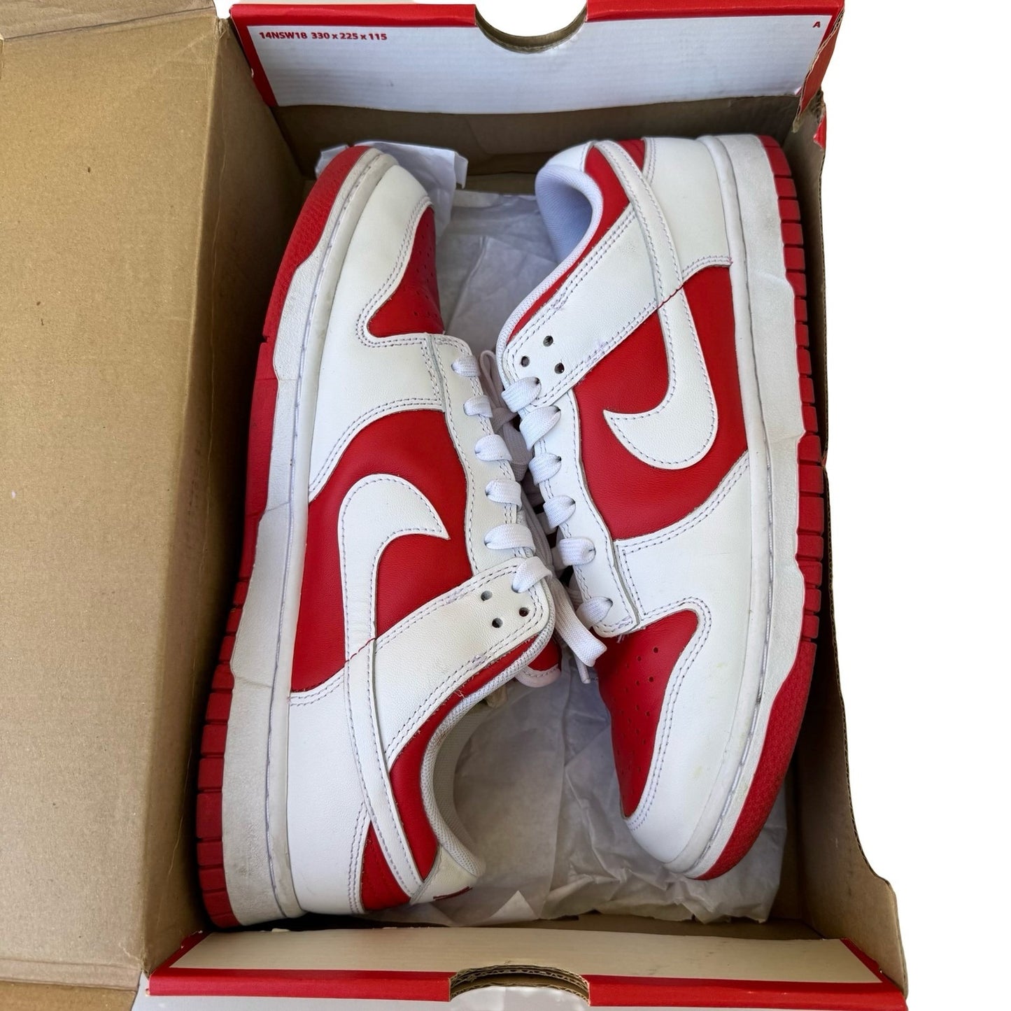Nike Dunk Low Retro University Red White DD1391-600 Mens 10 BTTY St Johns Red