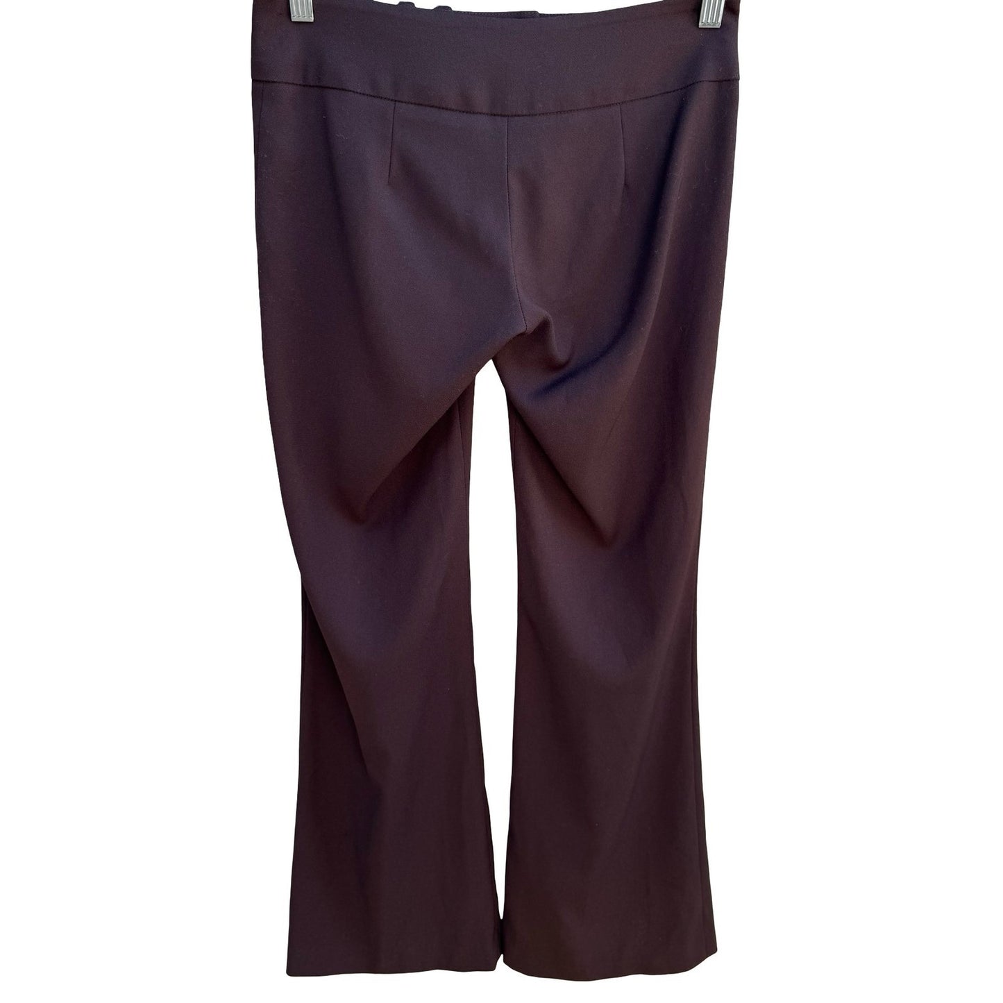 Louis Verdad Y2K Minimalist Professional Brown Flare Leg Wide Waistband Pant 2