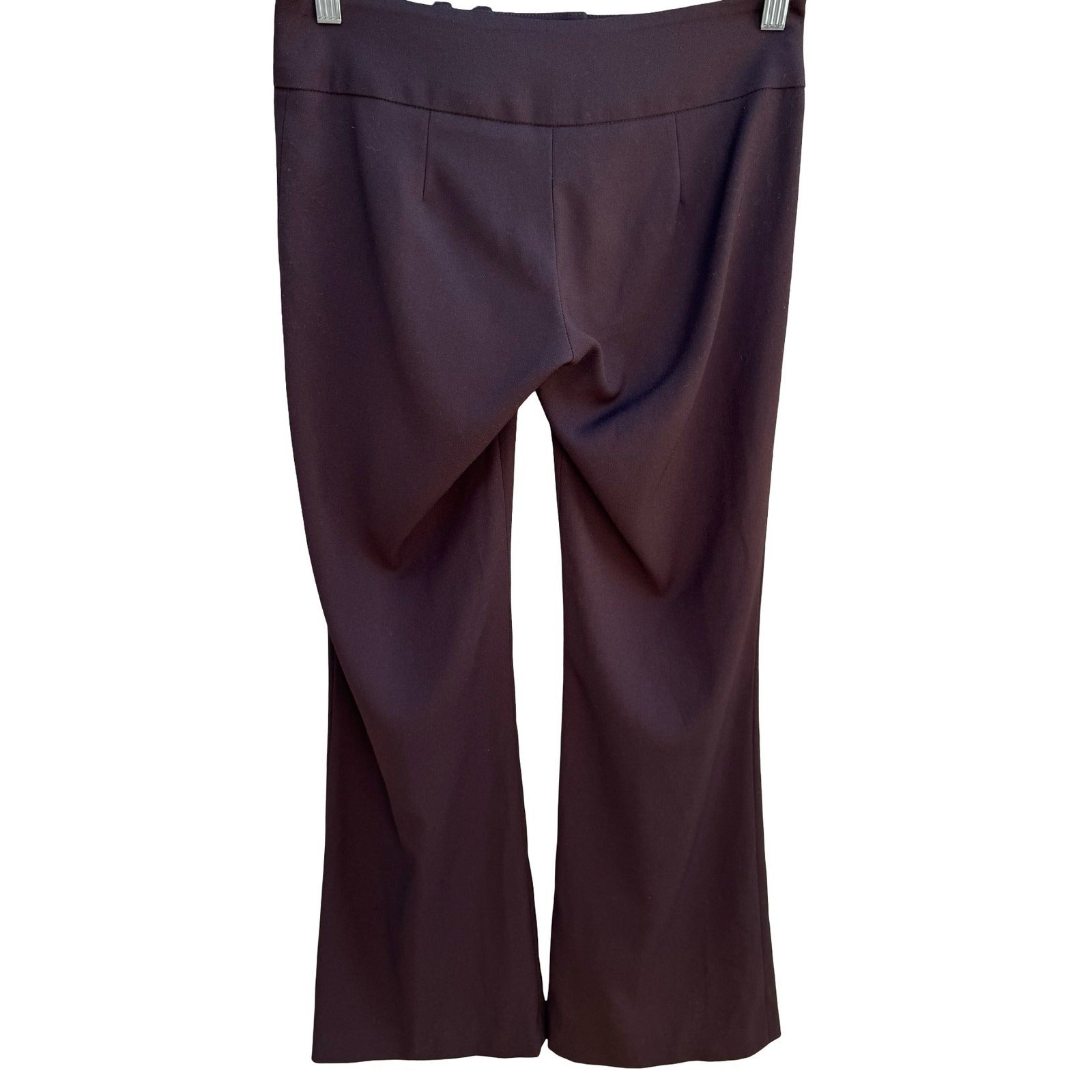 Louis Verdad Y2K Minimalist Professional Brown Flare Leg Wide Waistband Pant 2