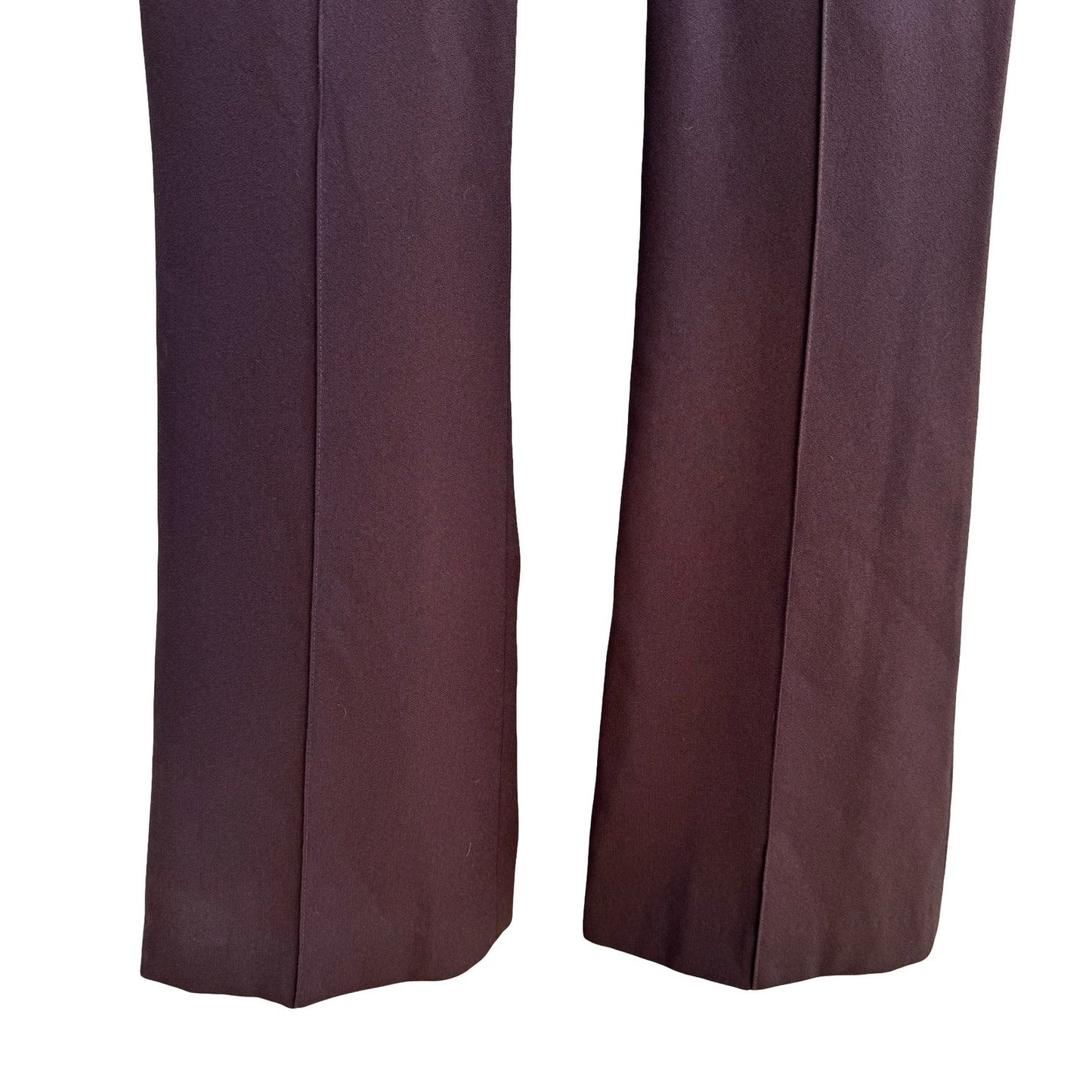 Louis Verdad Y2K Minimalist Professional Brown Flare Leg Wide Waistband Pant 2