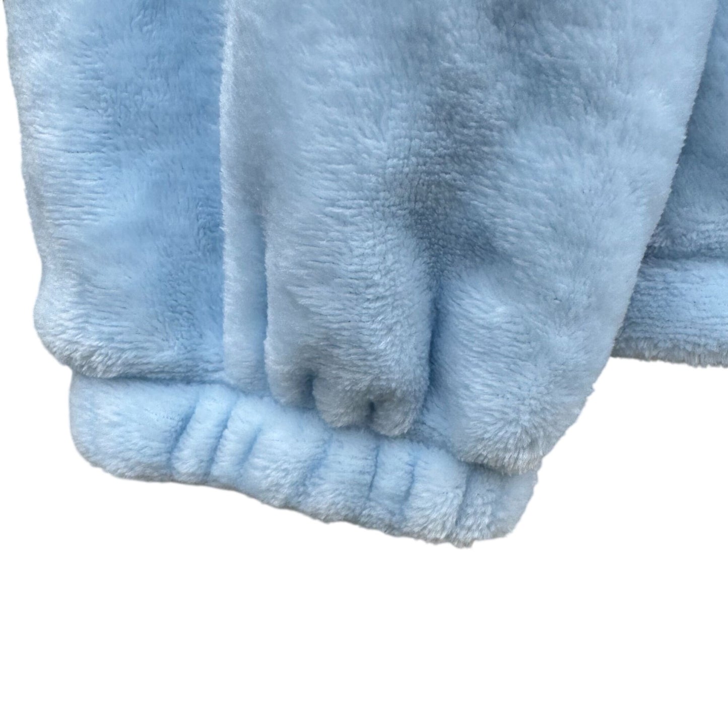 Lauren Conrad Blue Fuzzy Woobie Hoodie Sweatshirt Satin Drawstring Cozy Womens M