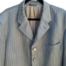 Switch Morvati Italian Mens Super 100s Wool Gray Pinstripe Pearlized Buttons Blazer 50L 2 image