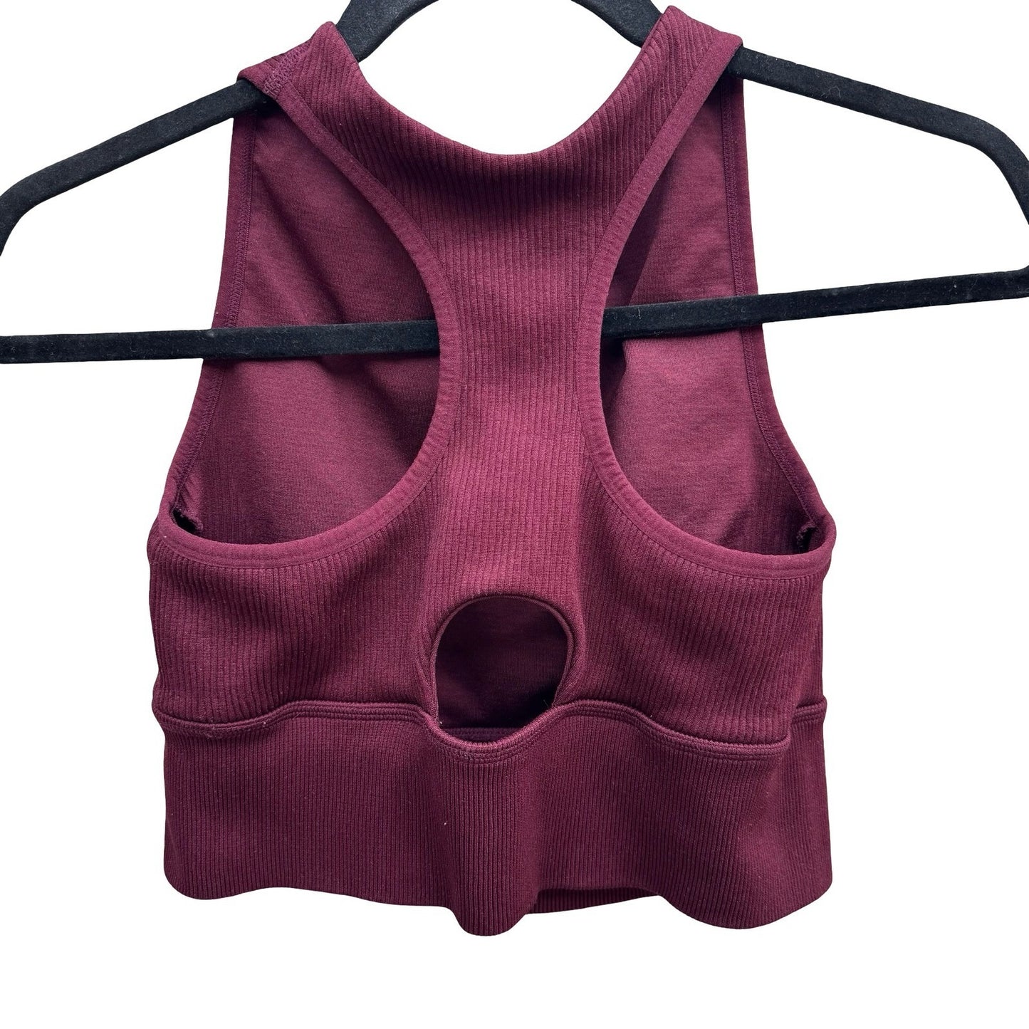 Betsey Johnson Performance Ribbed Racerback Crop Top M Gym Yoga Workout Gorpcore