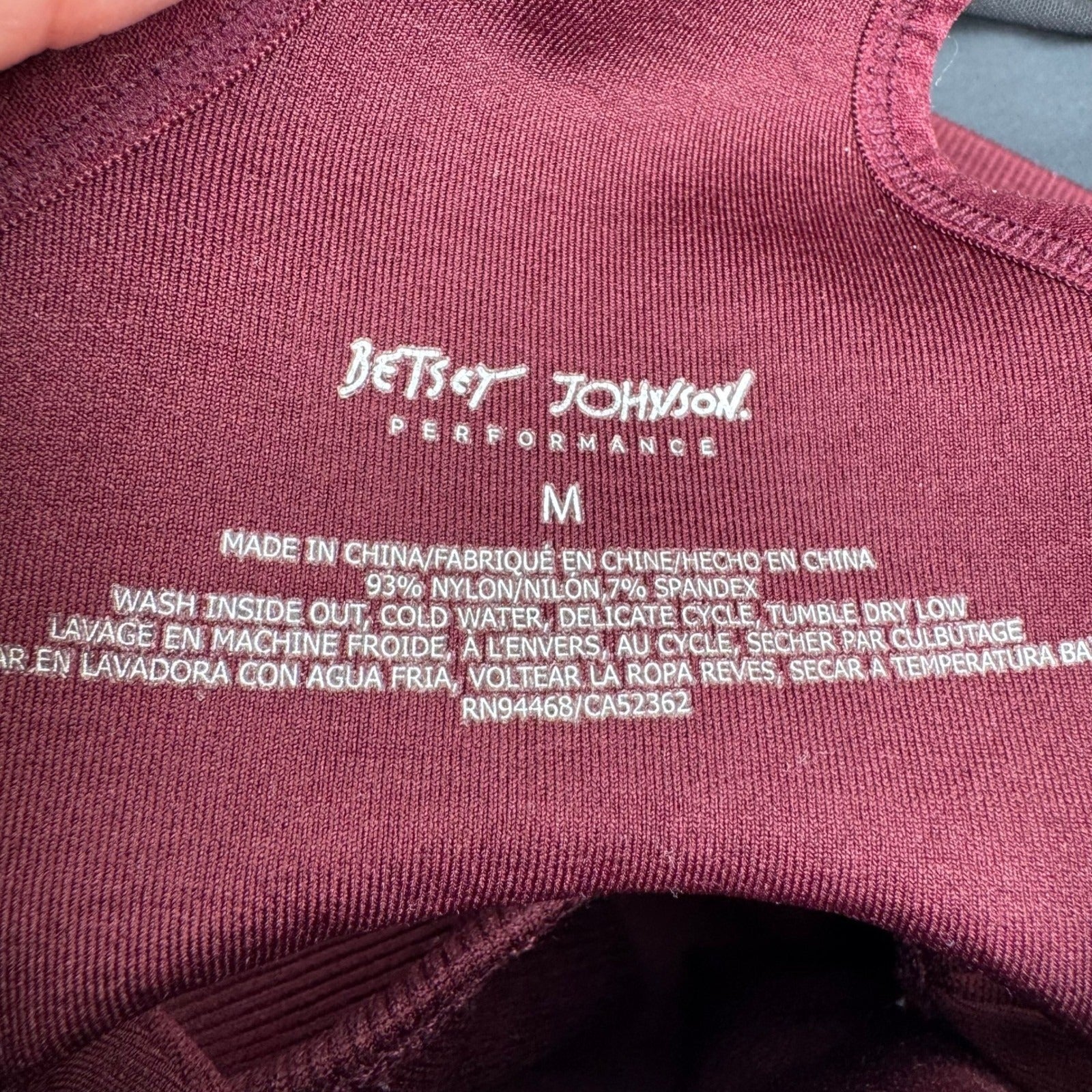 Betsey Johnson Performance Ribbed Racerback Crop Top M Gym Yoga Workout Gorpcore