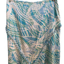Switch Filippa Y2K Coatal Resortwear Tropical Boho Palm Leaf Silk Blend Ruffle Skirt 2 3 image