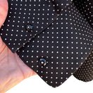 Switch Molteno Mens Slim Fit Black White Polka Dot Long Sleeve French Cuff Dress Shirt L 3 image