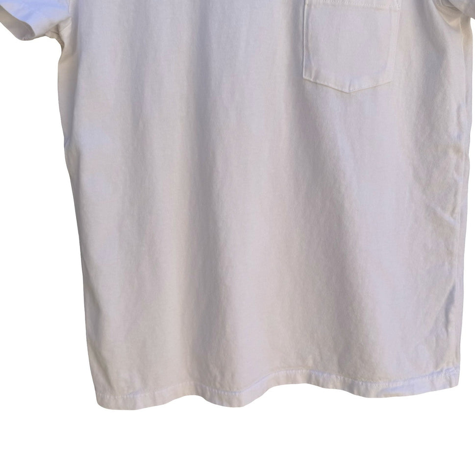 American Giant Minimalist Pocket Tee 100% US Sustainable Cotton White Womens S