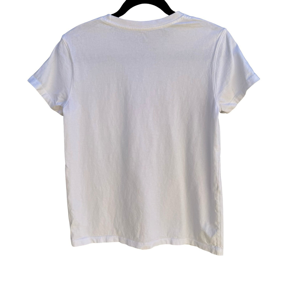 American Giant Minimalist Pocket Tee 100% US Sustainable Cotton White Womens S