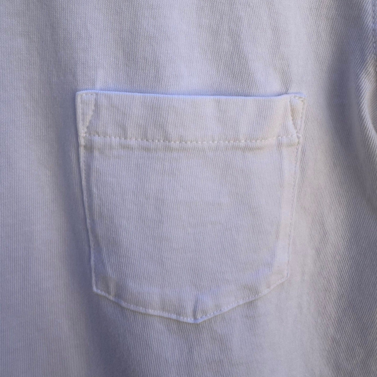 American Giant Minimalist Pocket Tee 100% US Sustainable Cotton White Womens S