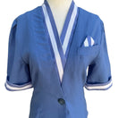 Switch Sunshine Starshine Vintage 80s Retro Nautical Skirt Suit Striped Trim Blue 8 3 image