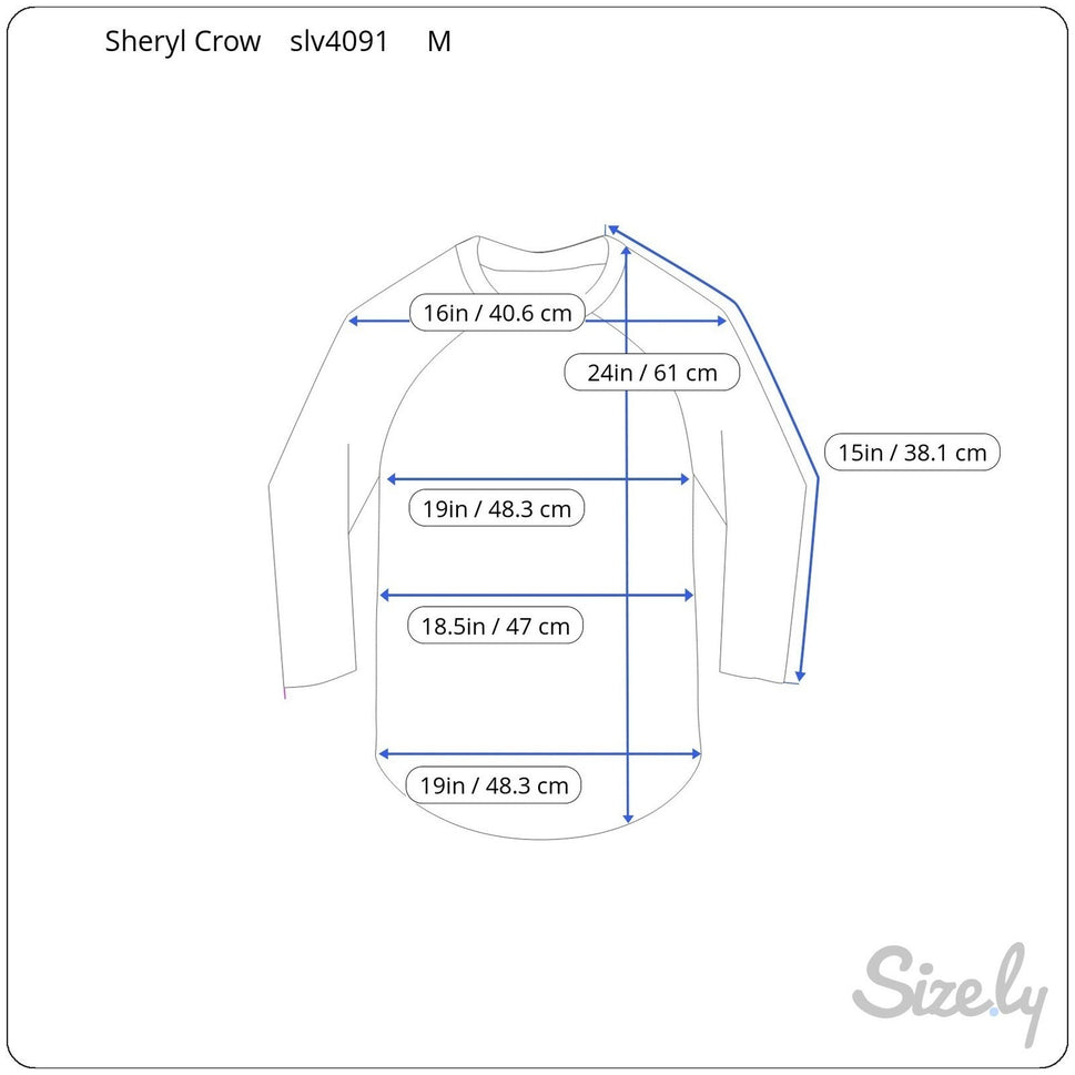 Sheryl Crow Graphic Baseball Tee White Fancy Ride Motorcycle Americana Medium