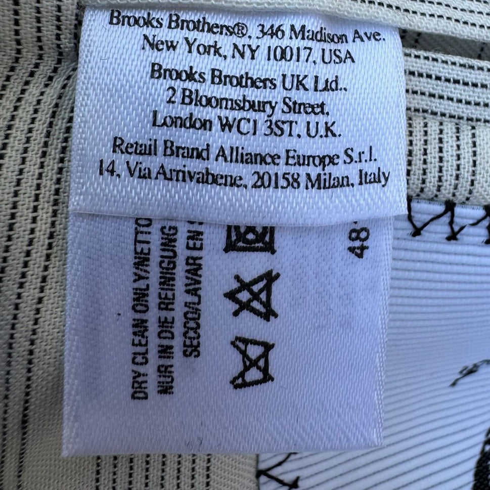 Brooks Brothers Black Fleece 1818 Thom Brown Italian Wool Mens Pinstripe Suit