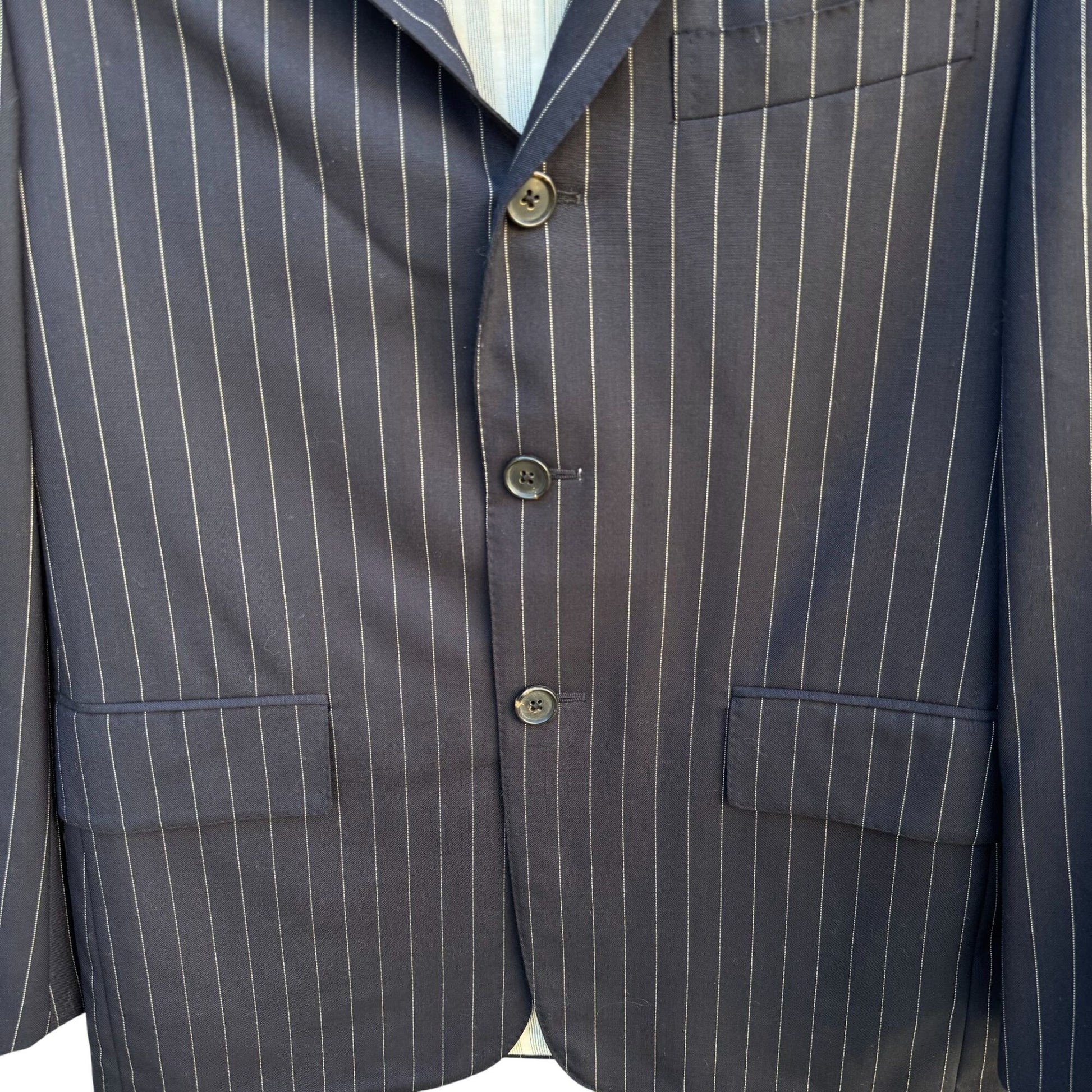 Brooks Brothers Black Fleece 1818 Thom Brown Italian Wool Mens Pinstripe Suit