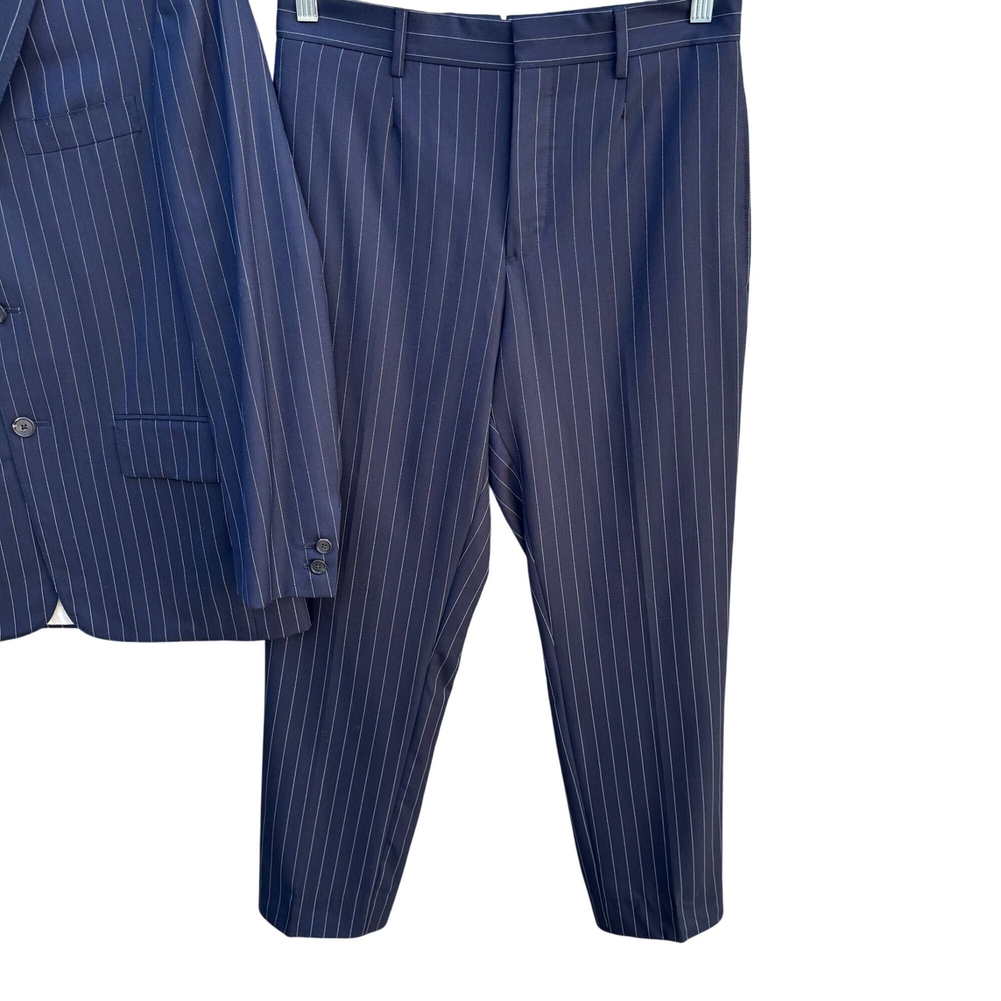 Brooks Brothers Black Fleece 1818 Thom Brown Italian Wool Mens Pinstripe Suit