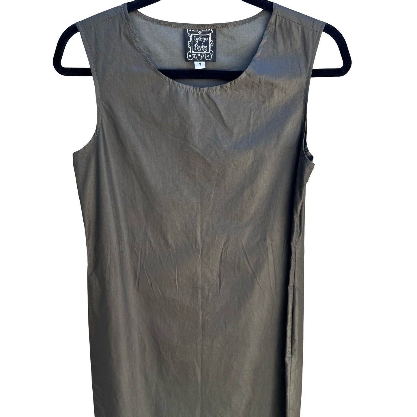 Cynthia Rowley Minimalist Utility Earthy Sleek Modernist Shift Dress Green 4