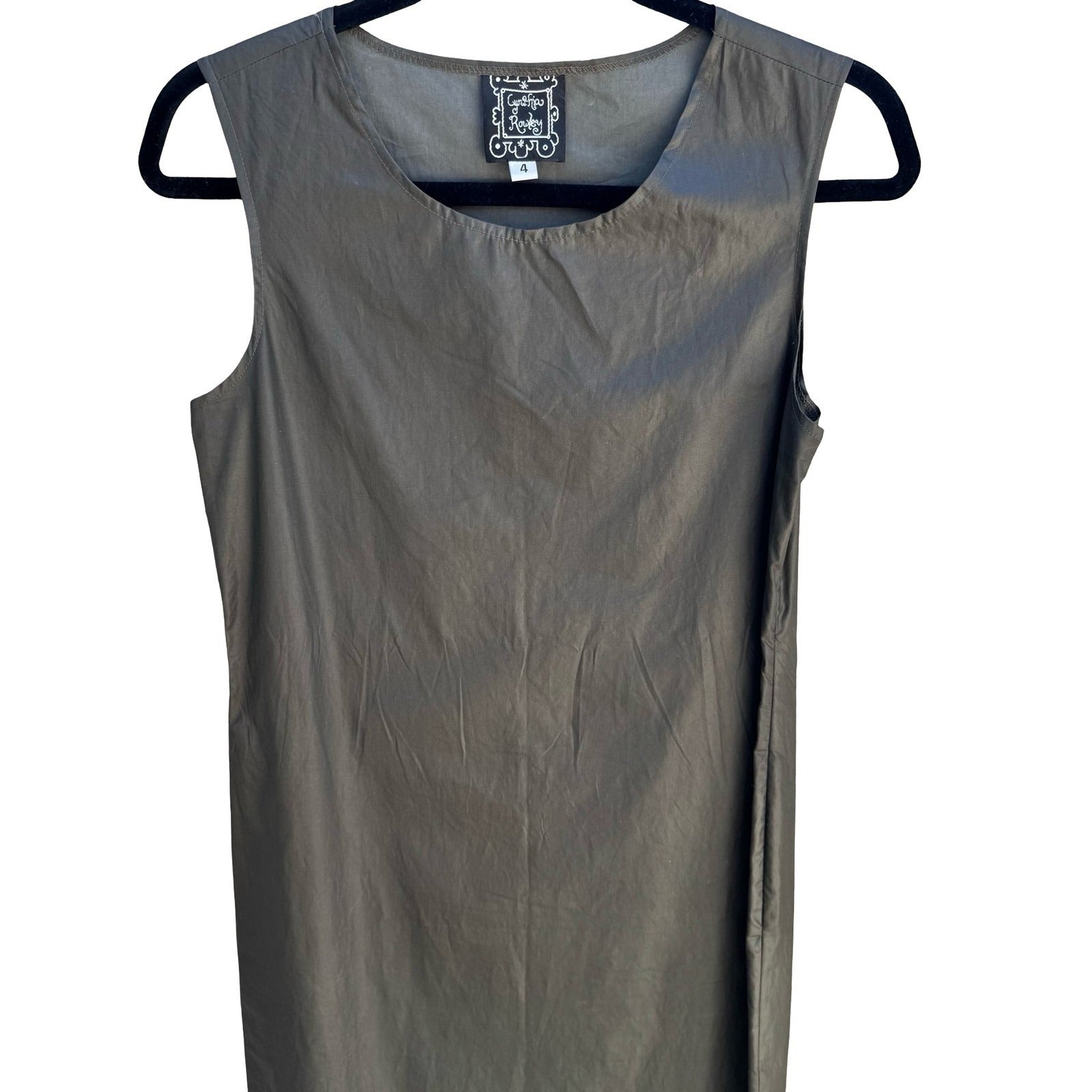 Cynthia Rowley Minimalist Utility Earthy Sleek Modernist Shift Dress Green 4