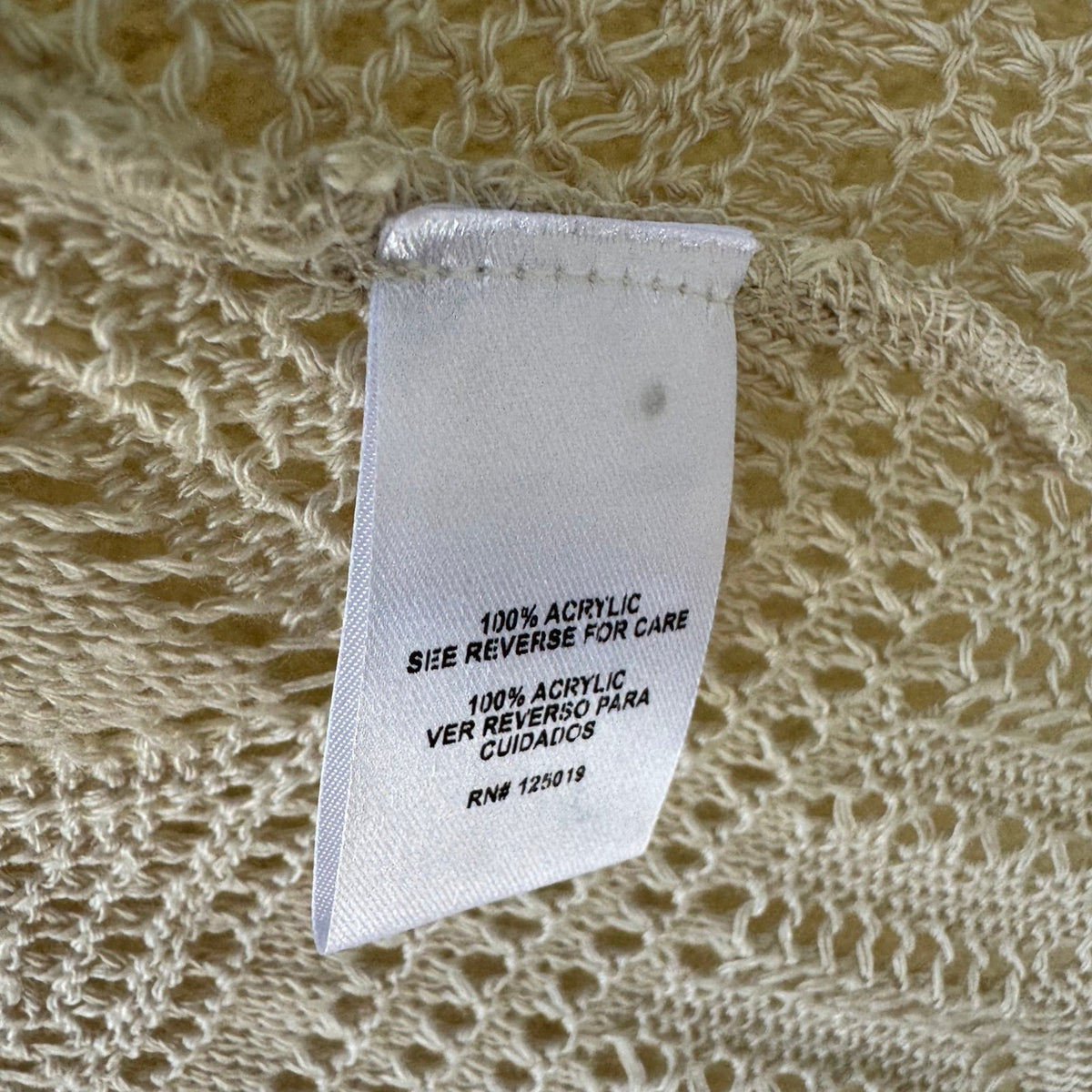 Joseph A Coastal Grandmacore Boho Cottagecore Pointelle Open Front Knit Cardigan