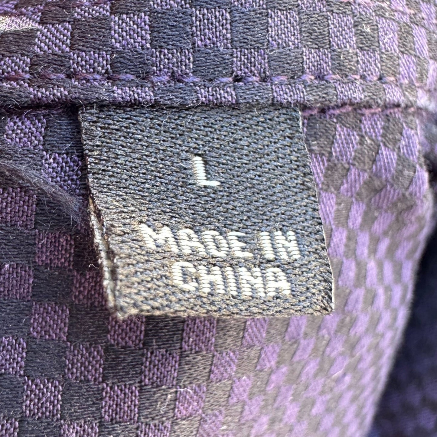 Neiman Marcus Purple Micro Check Quiet Luxury Cotton Old Money Shirt Mens L