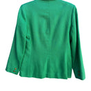 Switch Vintage Womens Green Linen Preppy Decorative Gold Buttons Blazer Jacket Retro M 2 image