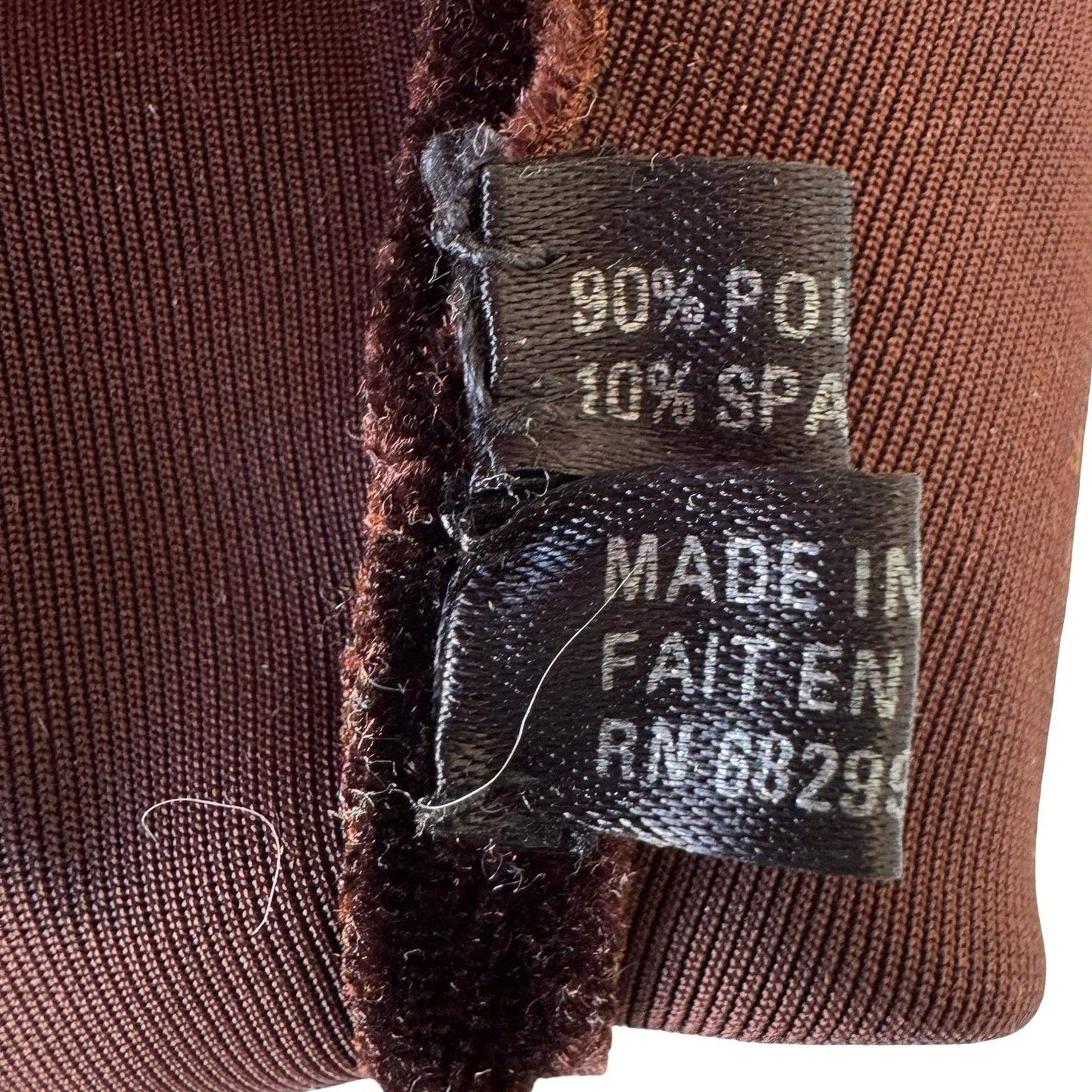 Portolano Vintage Goth Melba Brown Velvet Stretch Wrist Length Evening Gloves
