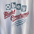 Switch Obey Night Creatures White Graphic Print Streetwear Indie Short Sleeve T-Shirt L 2 image