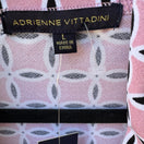 Switch Adrienne Vittadini Professional Mod Geometric Cowl Neck Blouse Pastel Pink L NEW 2 image