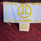 Switch Liz Lange Herringbone Chevron Open Front Cardigan Jacket Herringbone Burgundy XS 2 image