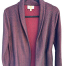 Switch Liz Lange Herringbone Chevron Open Front Cardigan Jacket Herringbone Burgundy XS 3 image