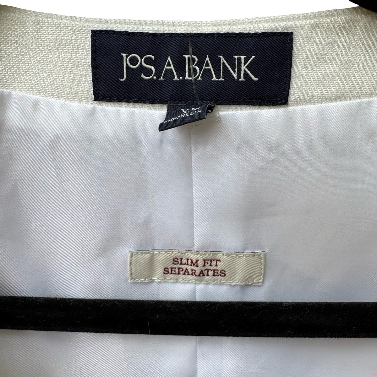 Jos A Bank Coastal Minimalist Slim Fit Linen Cotton Suit Vest White Mens XL